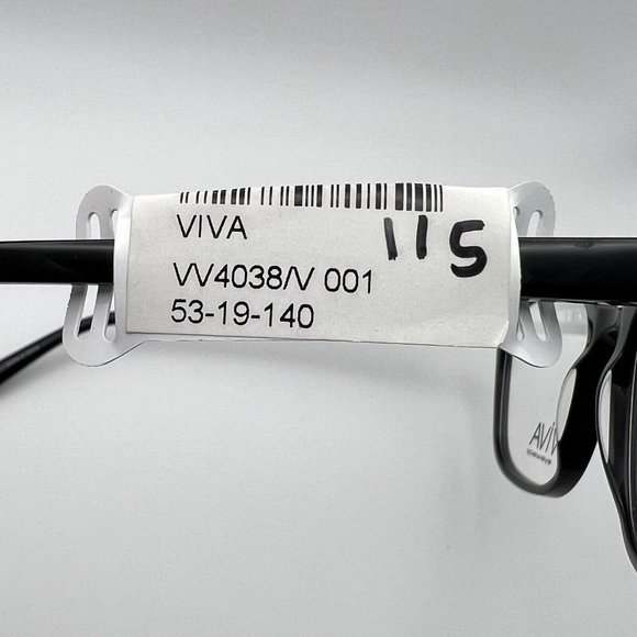 VIVA Eyewear VV4038 001 Wayfarer Square Horn Rim Eyeglass Frame Black 53-19-140 - Picture 5 of 12